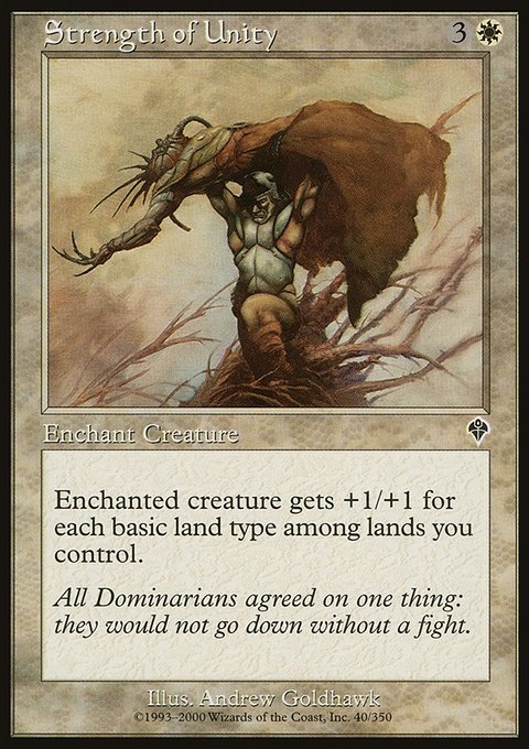 Strength of Unity, Invasion #40, Magic: The Gathering card