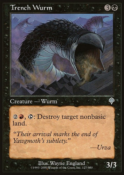 Trench Wurm, Invasion #127, Magic: The Gathering card