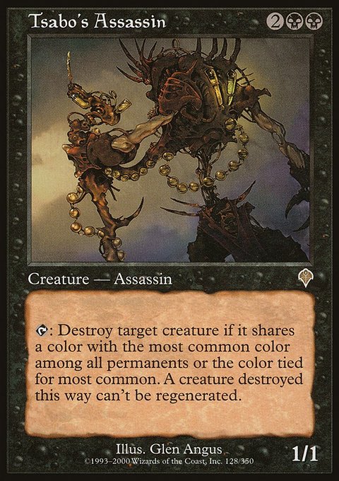 Tsabo's Assassin, Invasion #128, Magic: The Gathering card