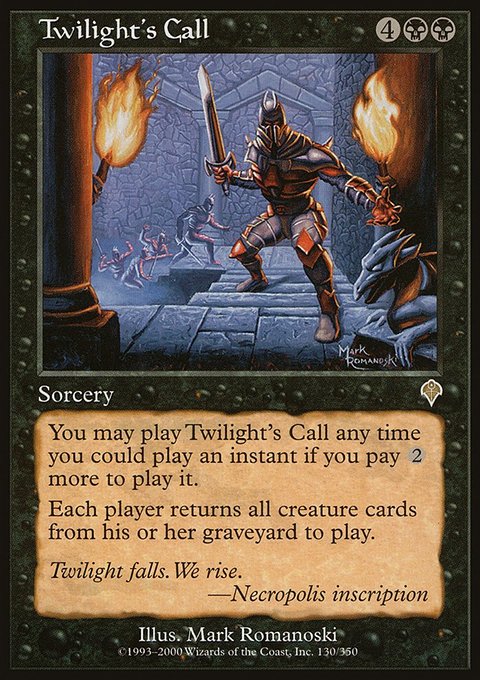 Twilight's Call, Invasion #130, Magic: The Gathering card