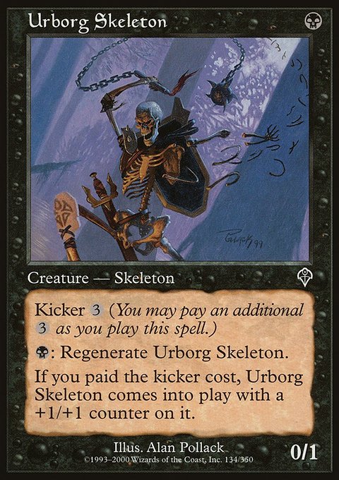 Urborg Skeleton, Invasion #134, Magic: The Gathering card