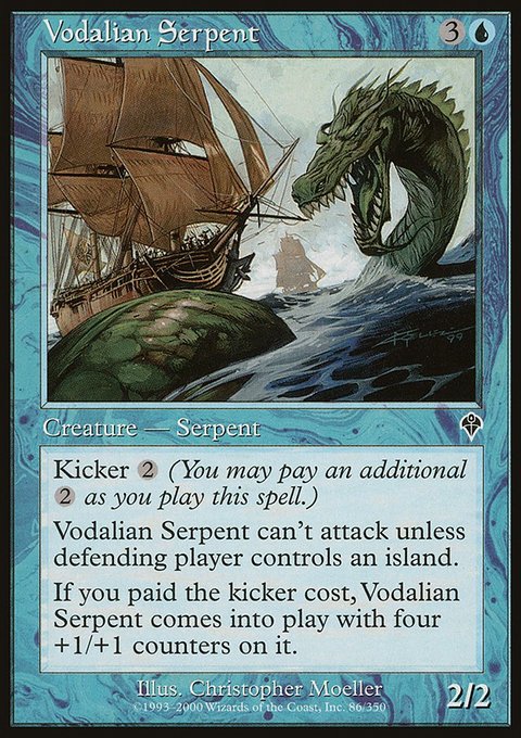 Vodalian Serpent, Invasion #86, Magic: The Gathering card