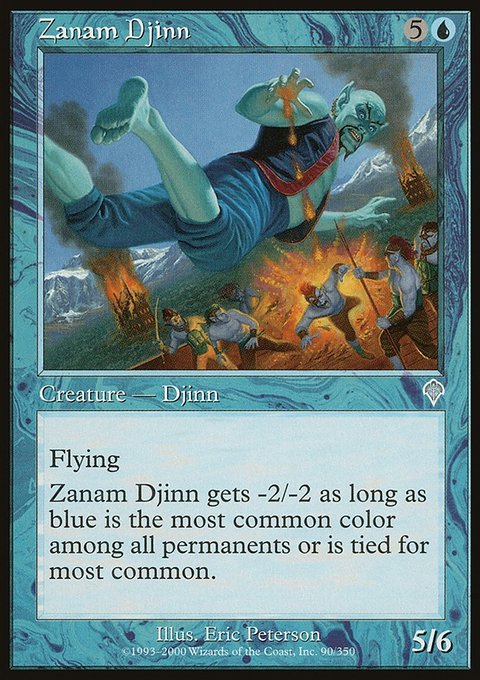 Zanam Djinn, Invasion #90, Magic: The Gathering card