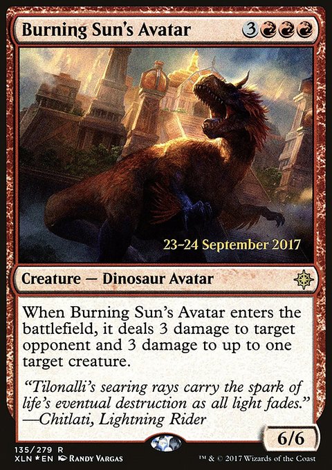 Burning Sun's Avatar, Ixalan Promos #135s, Magic: The Gathering card