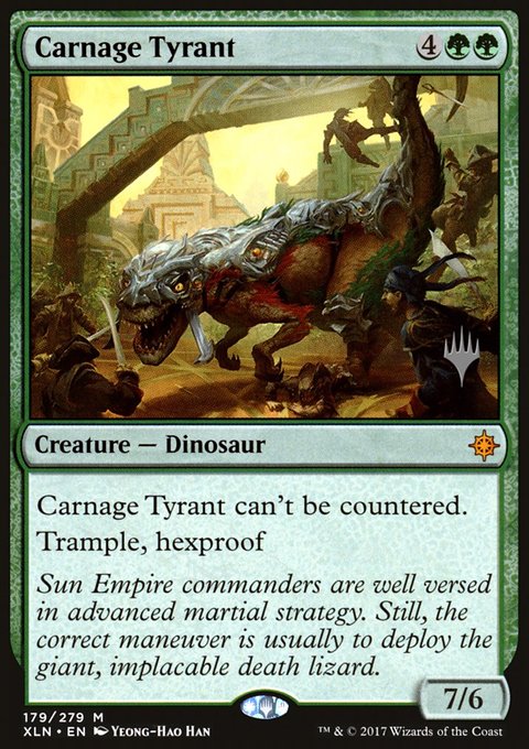 Carnage Tyrant, Ixalan Promos #179p, Magic: The Gathering card