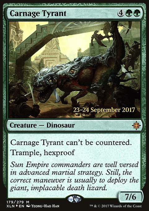 Carnage Tyrant, Ixalan Promos #179s, Magic: The Gathering card