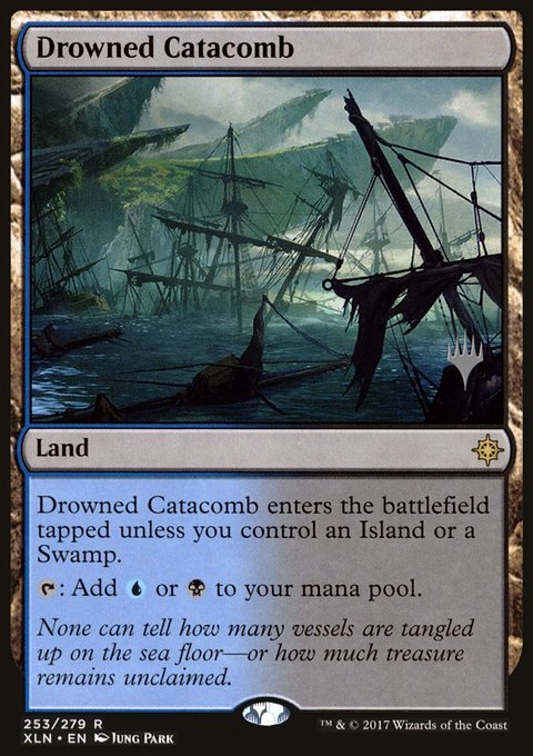 Drowned Catacomb, Ixalan Promos #253p, Magic: The Gathering card