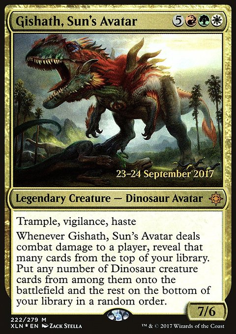 Gishath, Sun's Avatar, Ixalan Promos #222s, Magic: The Gathering card