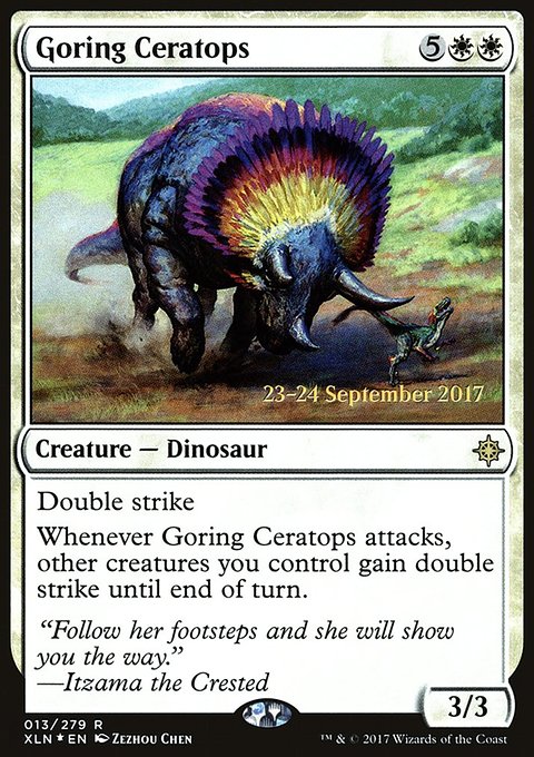 Goring Ceratops, Ixalan Promos #13s, Magic: The Gathering card