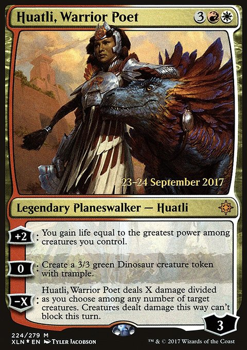 Huatli, Warrior Poet, Ixalan Promos #224s, Magic: The Gathering card