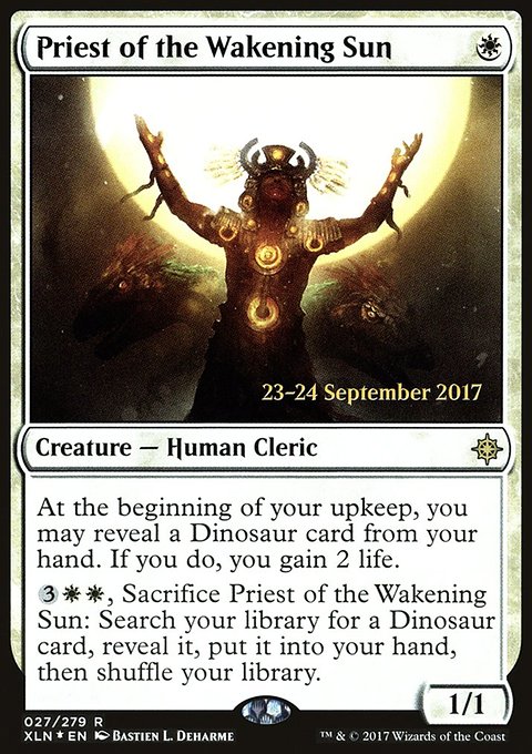 Priest of the Wakening Sun, Ixalan Promos #27s, Magic: The Gathering card