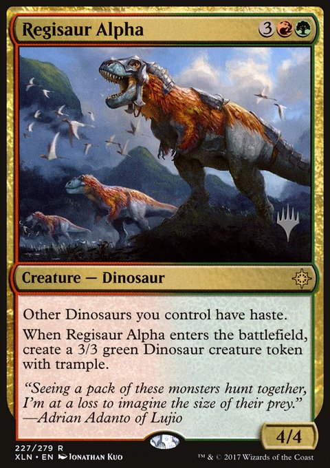 Regisaur Alpha, Ixalan Promos #227p, Magic: The Gathering card
