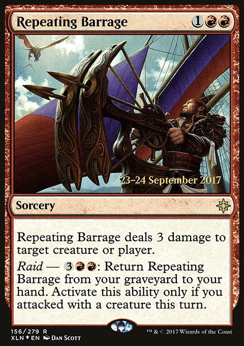 Repeating Barrage, Ixalan Promos #156s, Magic: The Gathering card