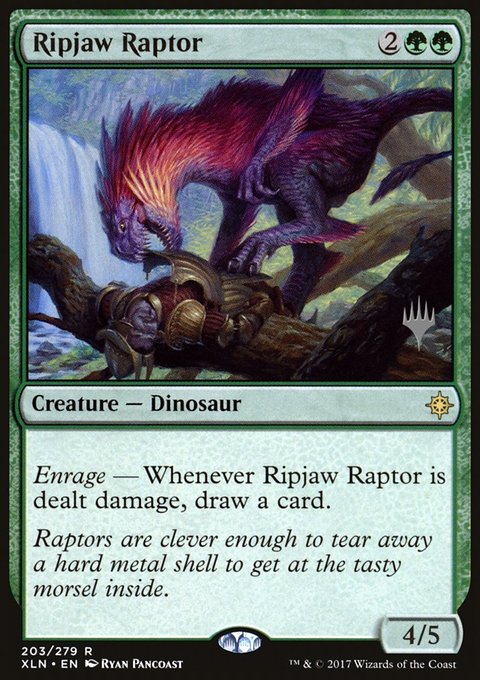 Ripjaw Raptor, Ixalan Promos #203p, Magic: The Gathering card