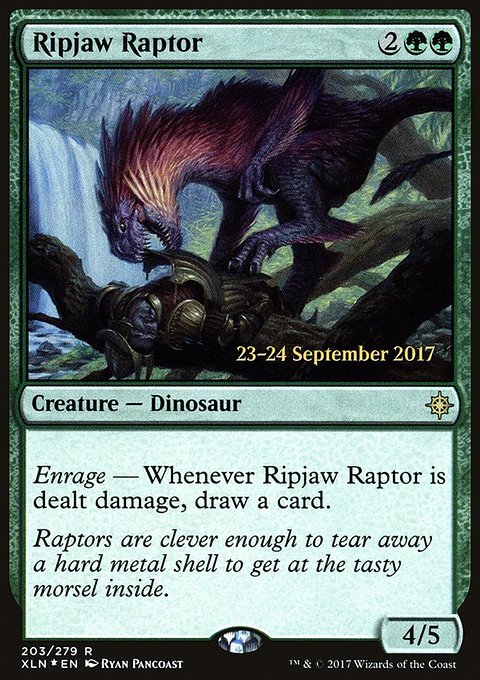 Ripjaw Raptor, Ixalan Promos #203s, Magic: The Gathering card