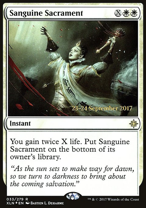 Sanguine Sacrament, Ixalan Promos #33s, Magic: The Gathering card