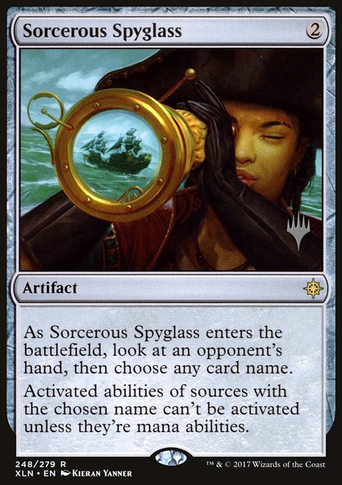 Sorcerous Spyglass, Ixalan Promos #248p, Magic: The Gathering card