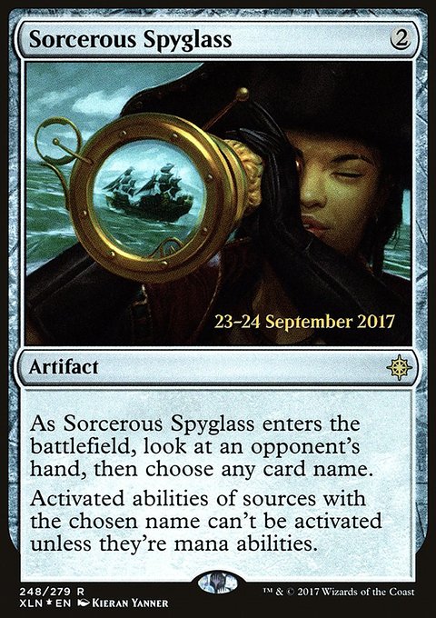 Sorcerous Spyglass, Ixalan Promos #248s, Magic: The Gathering card