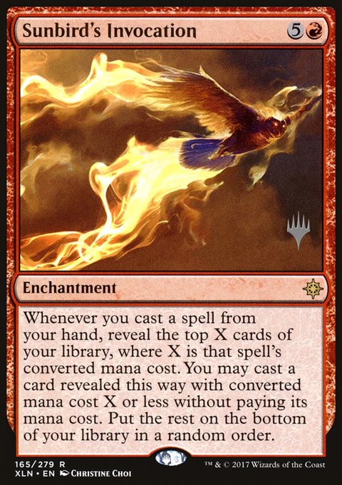 Sunbird's Invocation, Ixalan Promos #165p, Magic: The Gathering card