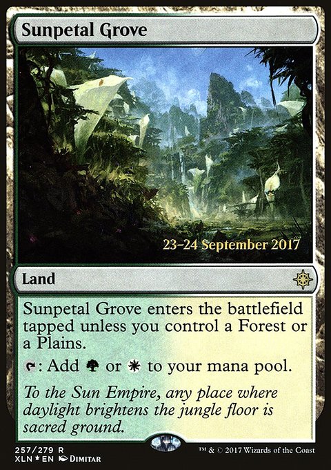 Sunpetal Grove, Ixalan Promos #257s, Magic: The Gathering card