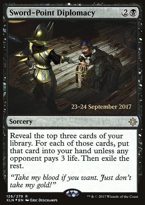 Sword-Point Diplomacy, Ixalan Promos #126s, Magic: The Gathering card