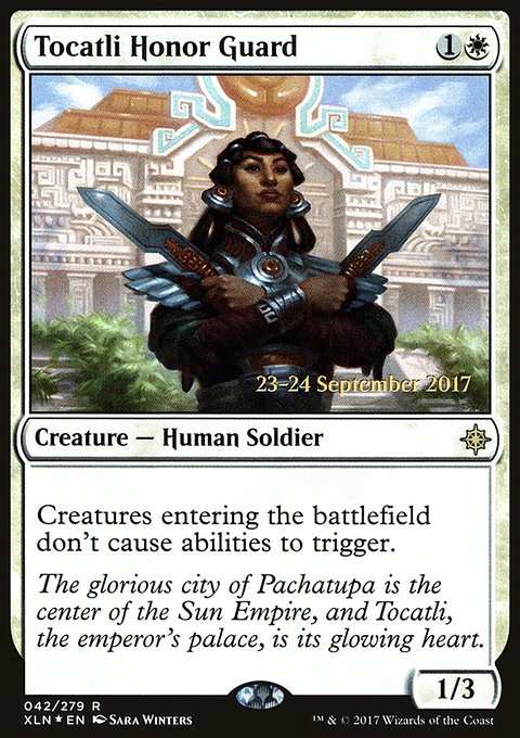 Tocatli Honor Guard, Ixalan Promos #42s, Magic: The Gathering card