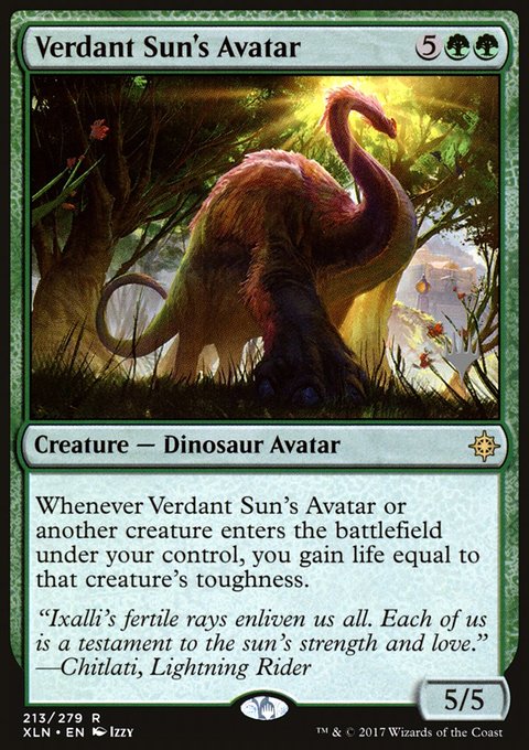 Verdant Sun's Avatar, Ixalan Promos #213p, Magic: The Gathering card