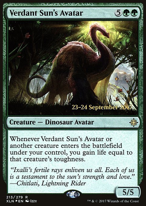 Verdant Sun's Avatar, Ixalan Promos #213s, Magic: The Gathering card