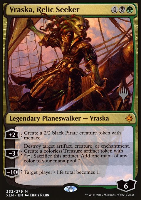 Vraska, Relic Seeker, Ixalan Promos #232p, Magic: The Gathering card