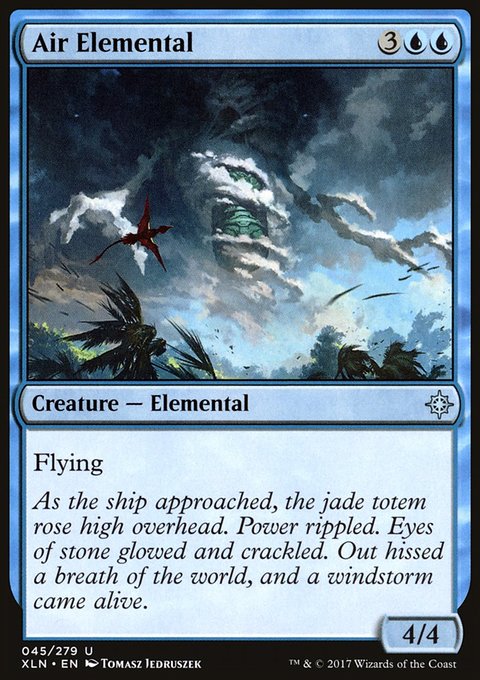 Air Elemental, Ixalan #45, Magic: The Gathering card