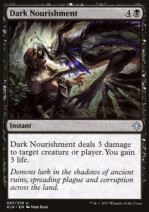 Dark Nourishment, Ixalan #97, Magic: The Gathering card