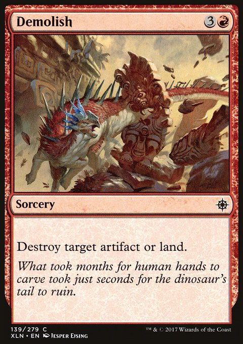 Demolish, Ixalan #139, Magic: The Gathering card