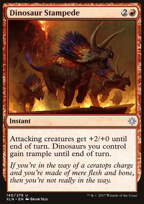Dinosaur Stampede, Ixalan #140, Magic: The Gathering card
