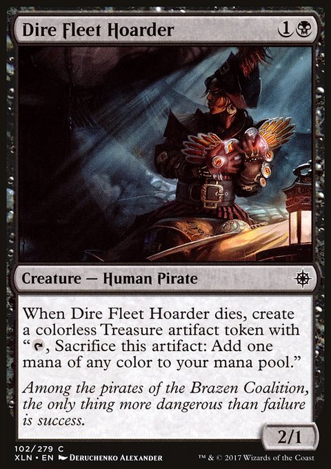 Dire Fleet Hoarder, Ixalan #102, Magic: The Gathering card