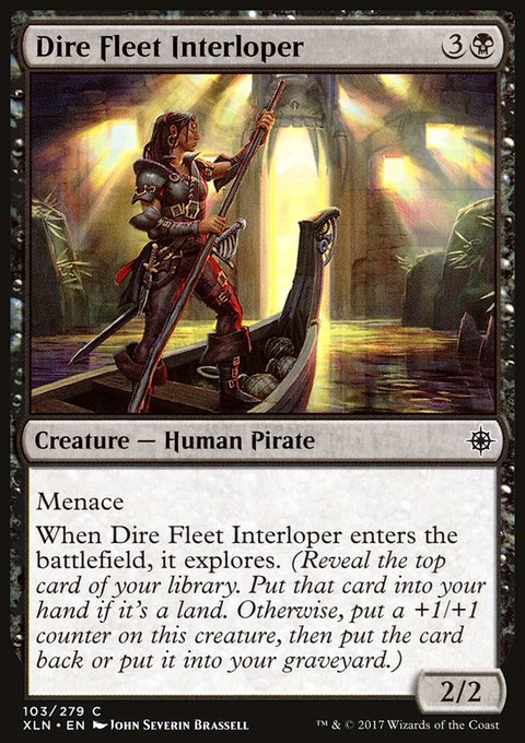Dire Fleet Interloper, Ixalan #103, Magic: The Gathering card