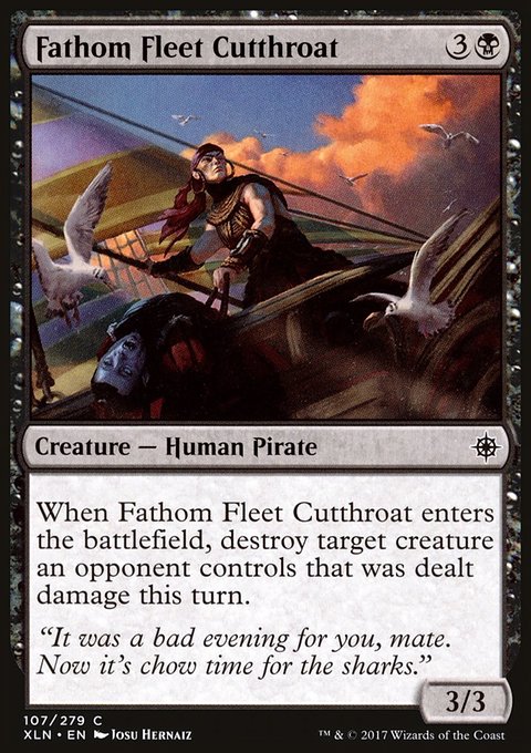 Fathom Fleet Cutthroat, Ixalan #107, Magic: The Gathering card