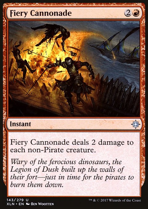 Fiery Cannonade, Ixalan #143, Magic: The Gathering card