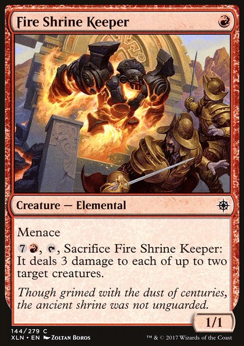 Fire Shrine Keeper, Ixalan #144, Magic: The Gathering card