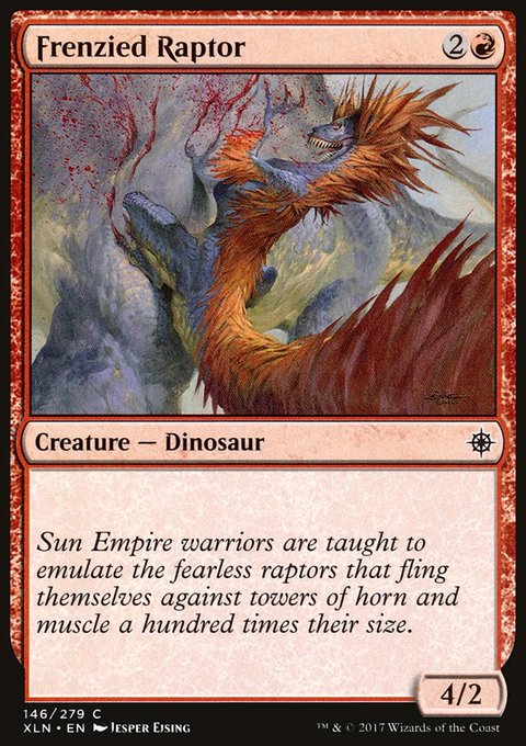 Frenzied Raptor, Ixalan #146, Magic: The Gathering card
