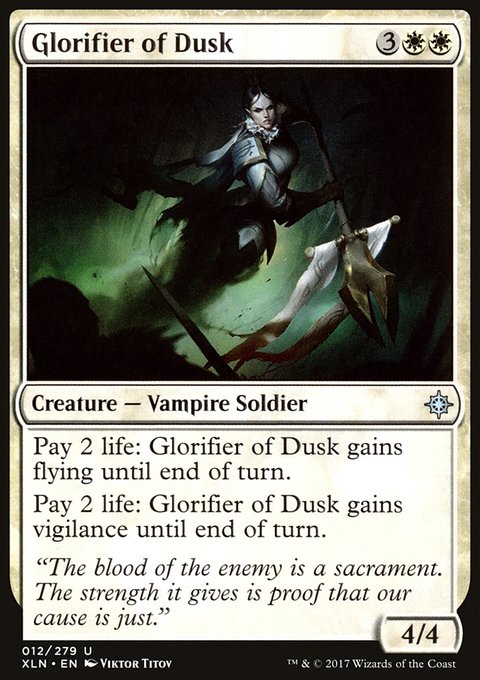 Glorifier of Dusk, Ixalan #12, Magic: The Gathering card