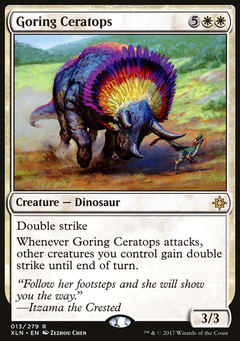 Goring Ceratops, Ixalan #13, Magic: The Gathering card