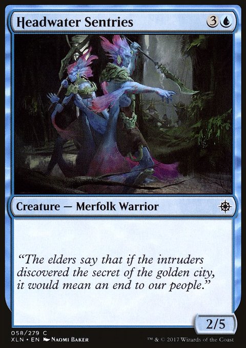 Headwater Sentries, Ixalan #58, Magic: The Gathering card