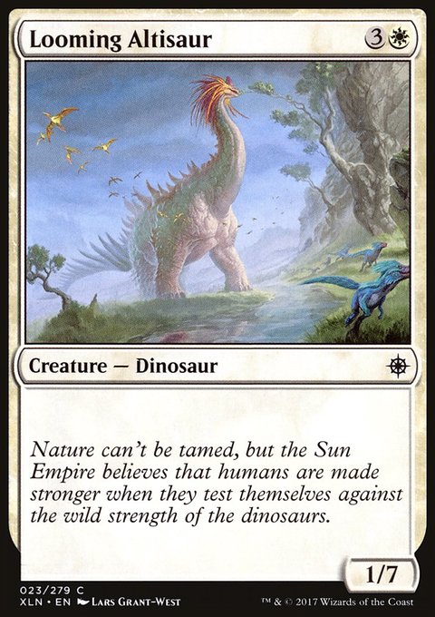Looming Altisaur, Ixalan #23, Magic: The Gathering card