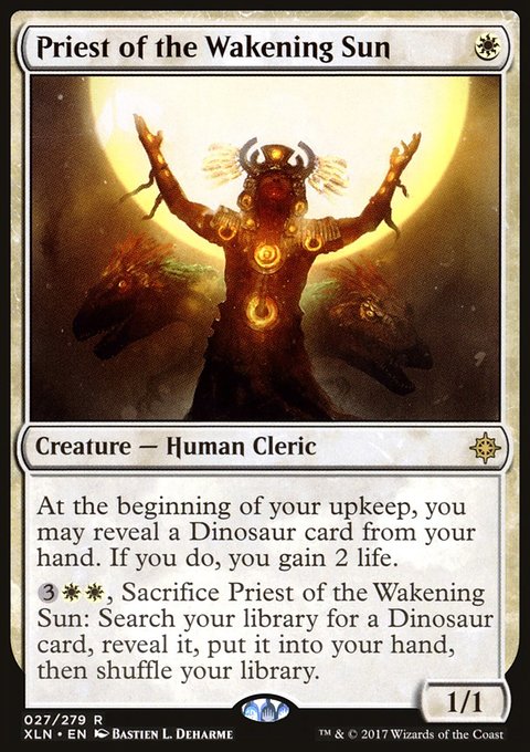 Priest of the Wakening Sun, Ixalan #27, Magic: The Gathering card