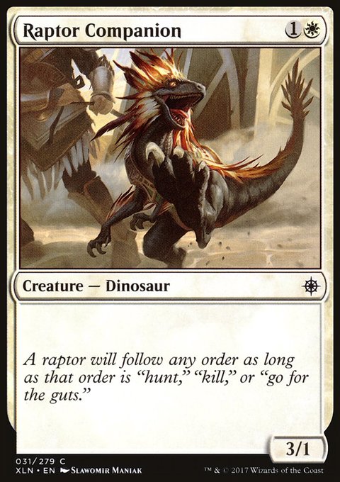Raptor Companion, Ixalan #31, Magic: The Gathering card