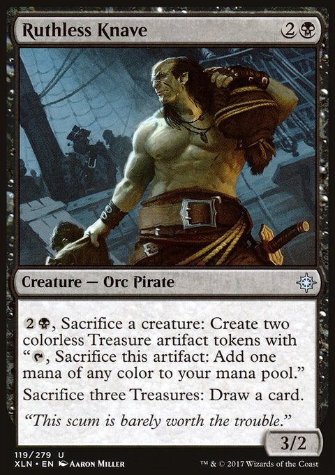 Ruthless Knave, Ixalan #119, Magic: The Gathering card
