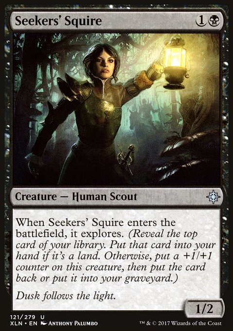 Seekers' Squire, Ixalan #121, Magic: The Gathering card