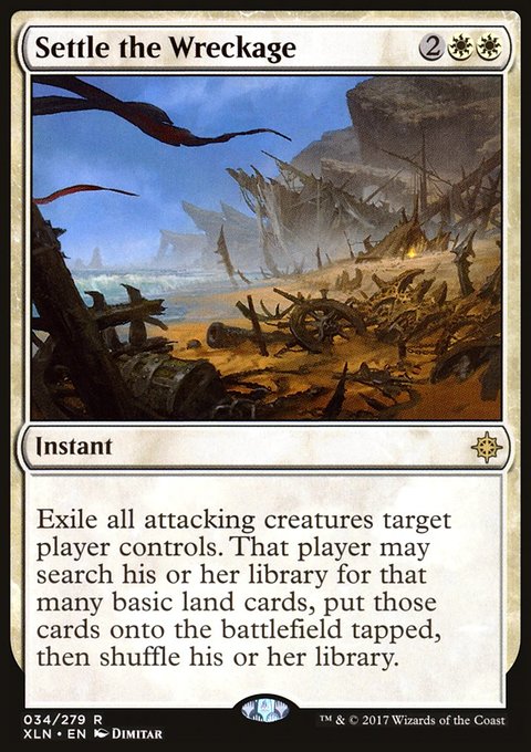 Settle the Wreckage, Ixalan #34, Magic: The Gathering card