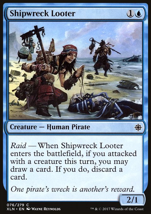 Shipwreck Looter, Ixalan #76, Magic: The Gathering card