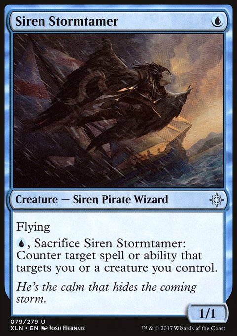 Siren Stormtamer, Ixalan #79, Magic: The Gathering card